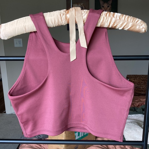 Ultra-Form High-Neck Cropped Tank in Rose - Picture 2 of 4